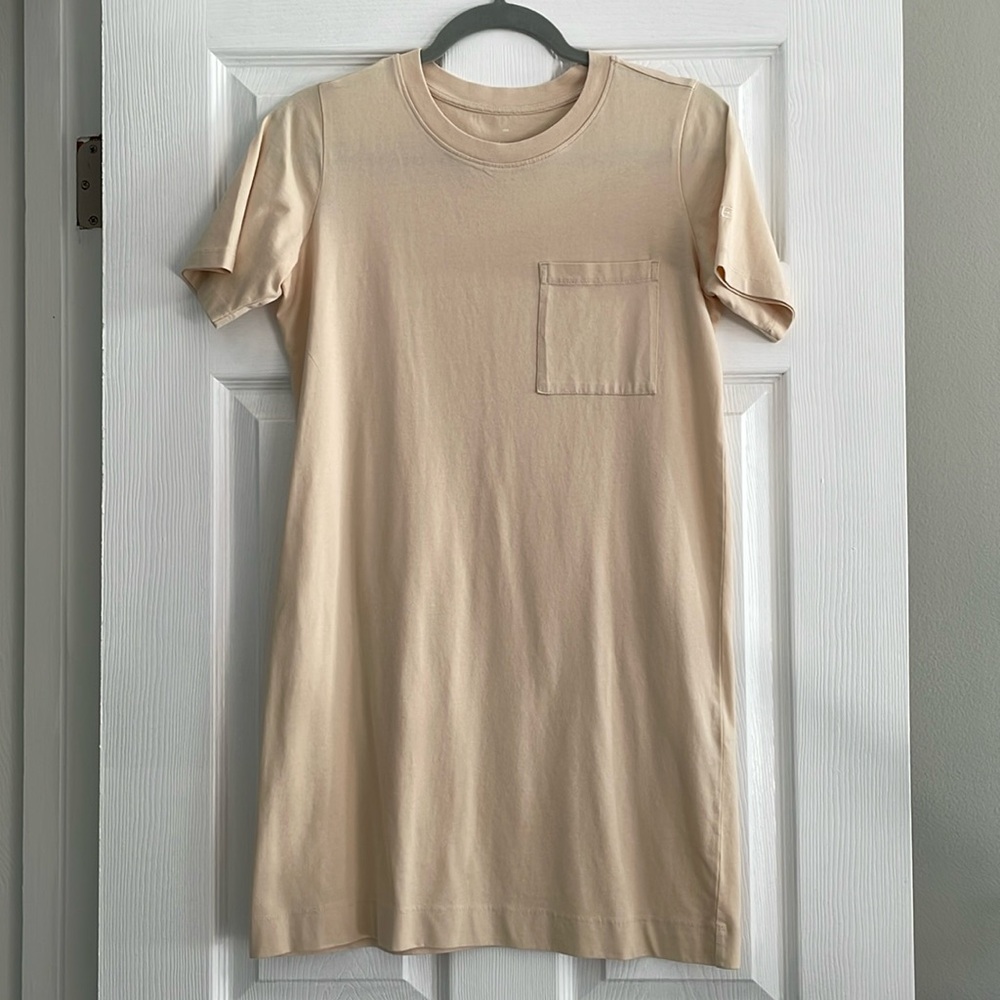 Everlane organic cotton weekend tee dress xxs sahara